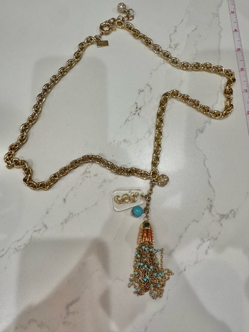 Lilly Pulitzer 20” necklace with jellyfish and seahorse charms
